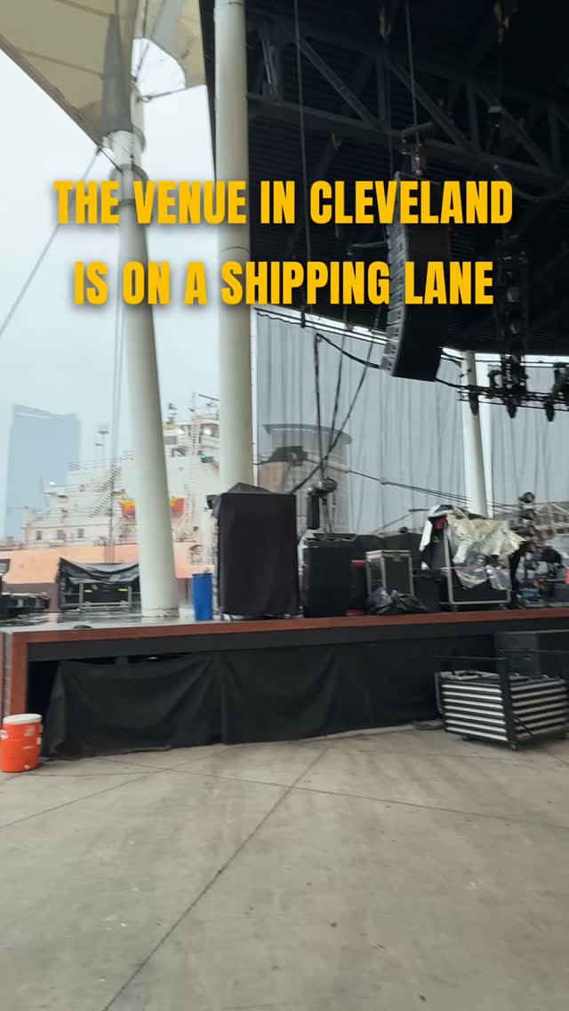 the cuyahoga runs right behind the stage